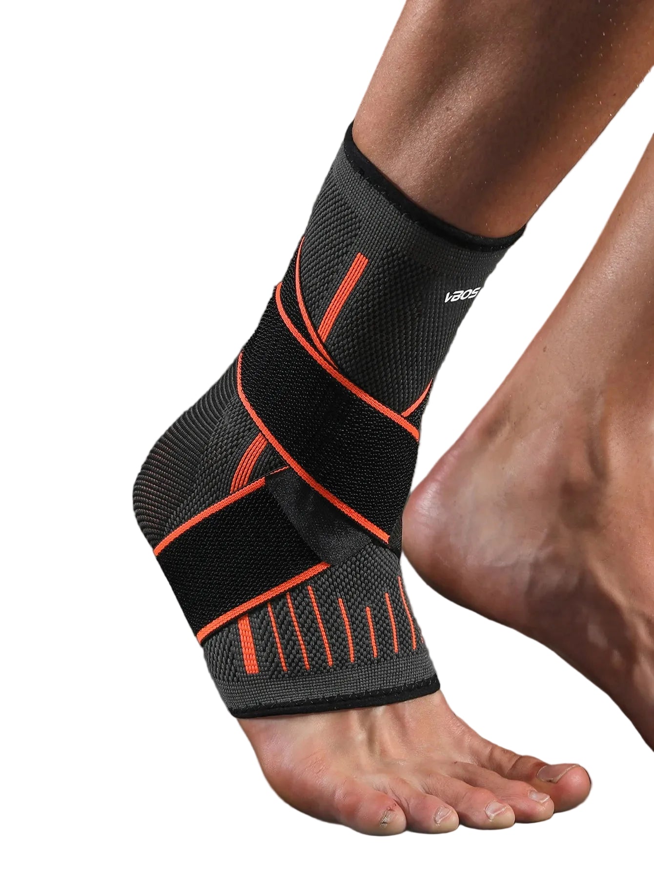 Ankle Brace Compression Sleeve with Adjustable Straps & Arch Support