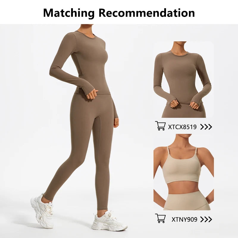 HEARUISAVY High Waist Gym Leggings Quick Dry Compression Yoga Pants Women