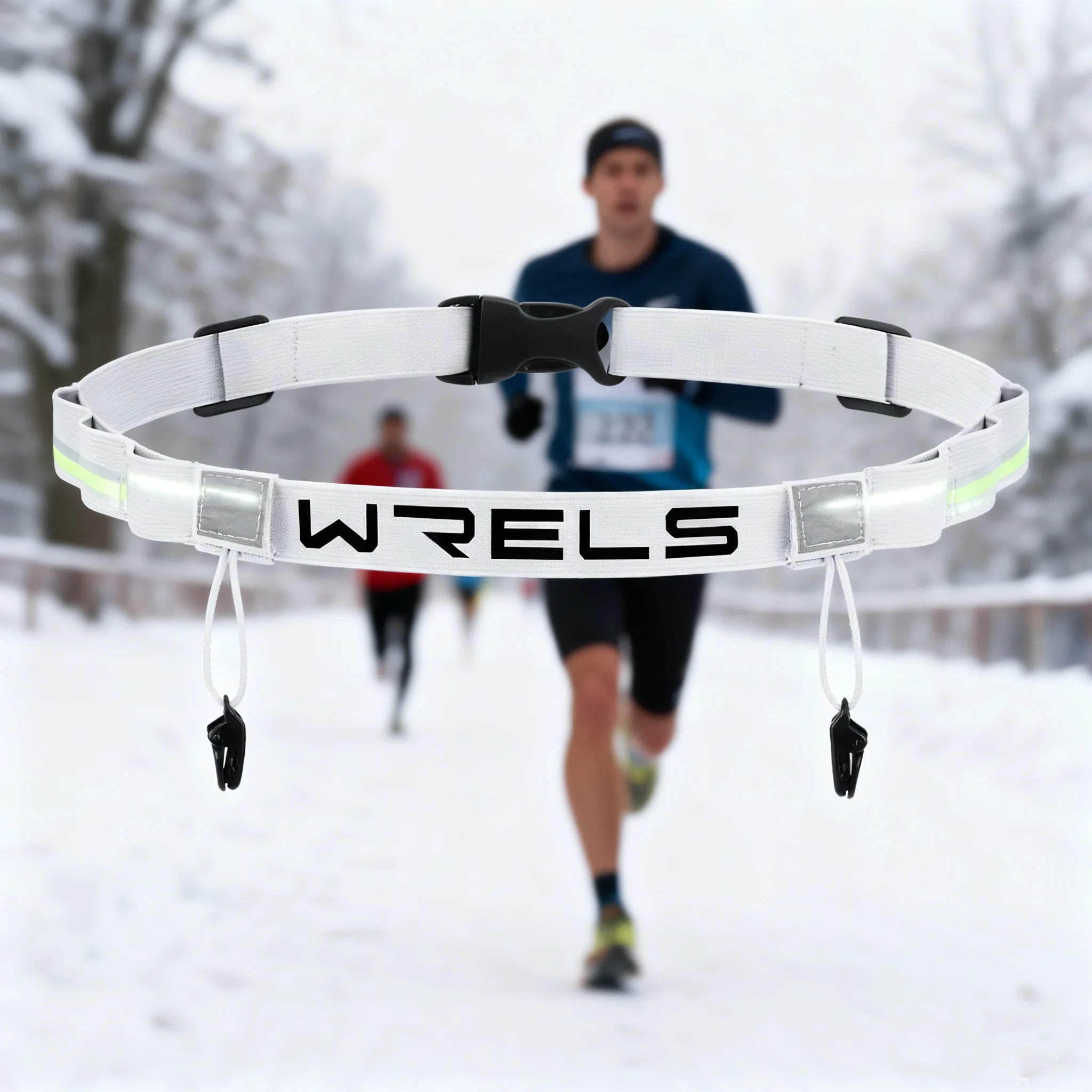 WRELS Race Number Belt Adjustable Elastic Triathlon Running Waist Strap