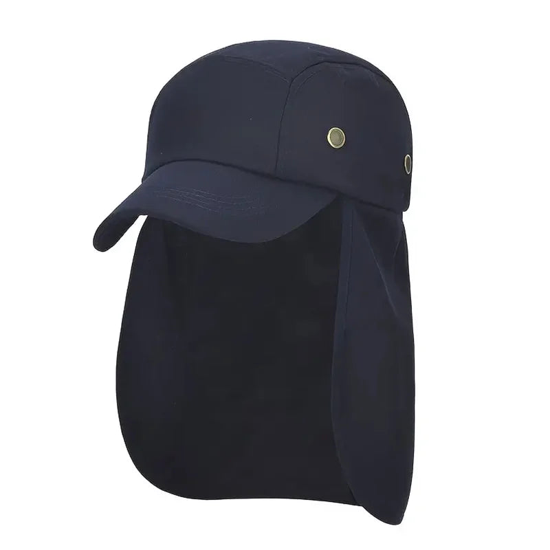 Outdoor Sun Protection Hat with Face Cover & Shawl – Running & Mountaineering