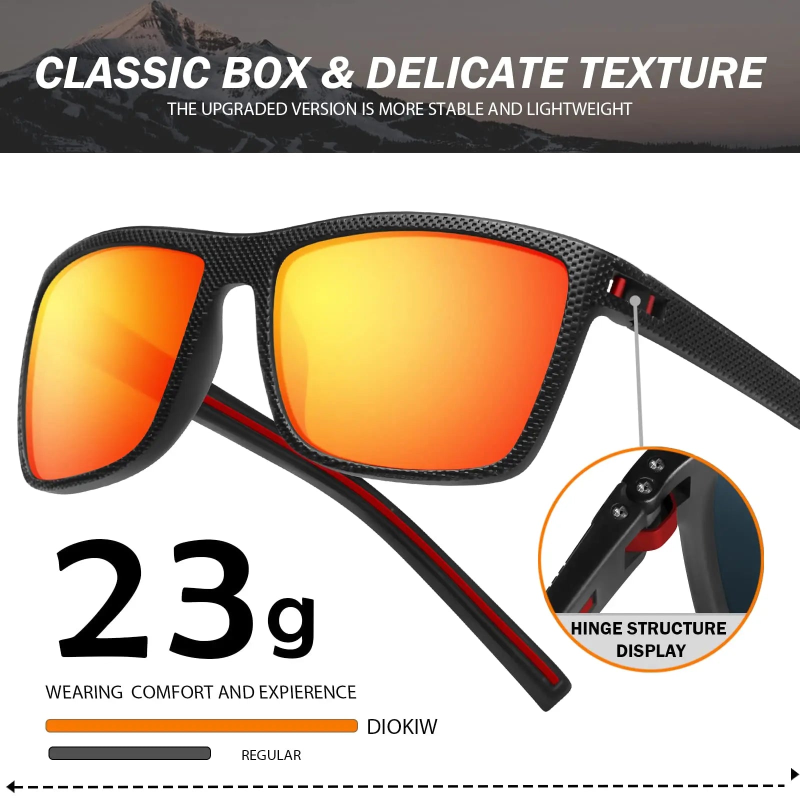 VEGUEROS Polarized Sunglasses UV400 Square Designer Shades for Men & Women