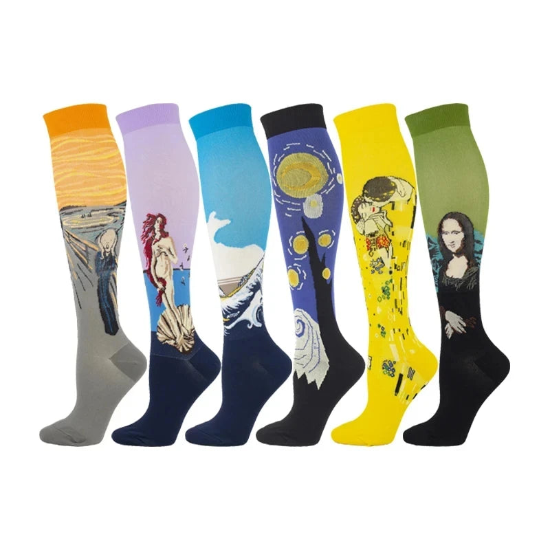 3/5/6 Pairs Compression Socks – Unisex Support for Running, Varicose Veins, Pregnancy & Sports