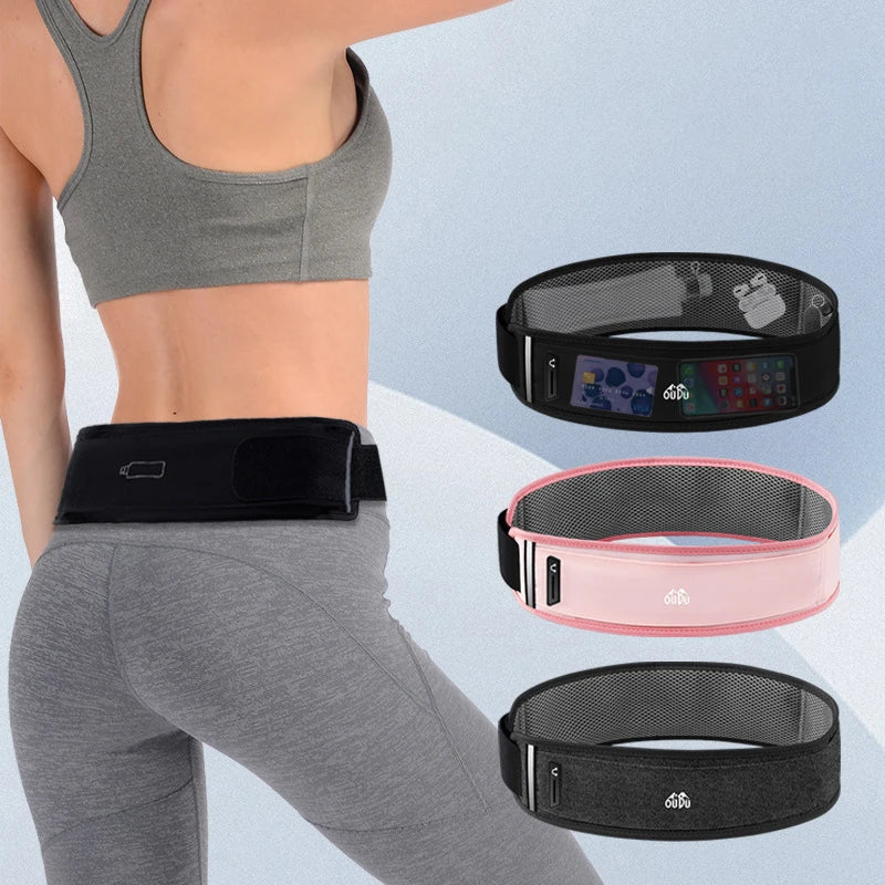 Running Belt Bag with Water Bottle Pocket | Reflective Waist Pack for Men & Women | QUESHARK
