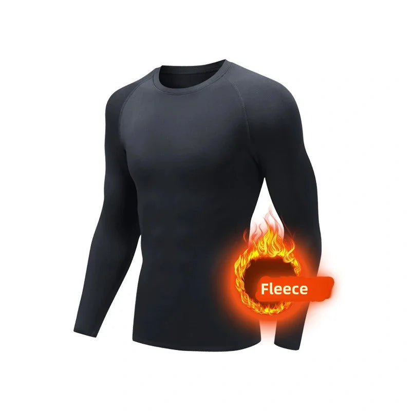 Men’s Thermal Compression Undershirt Fleece Winter Base Layer