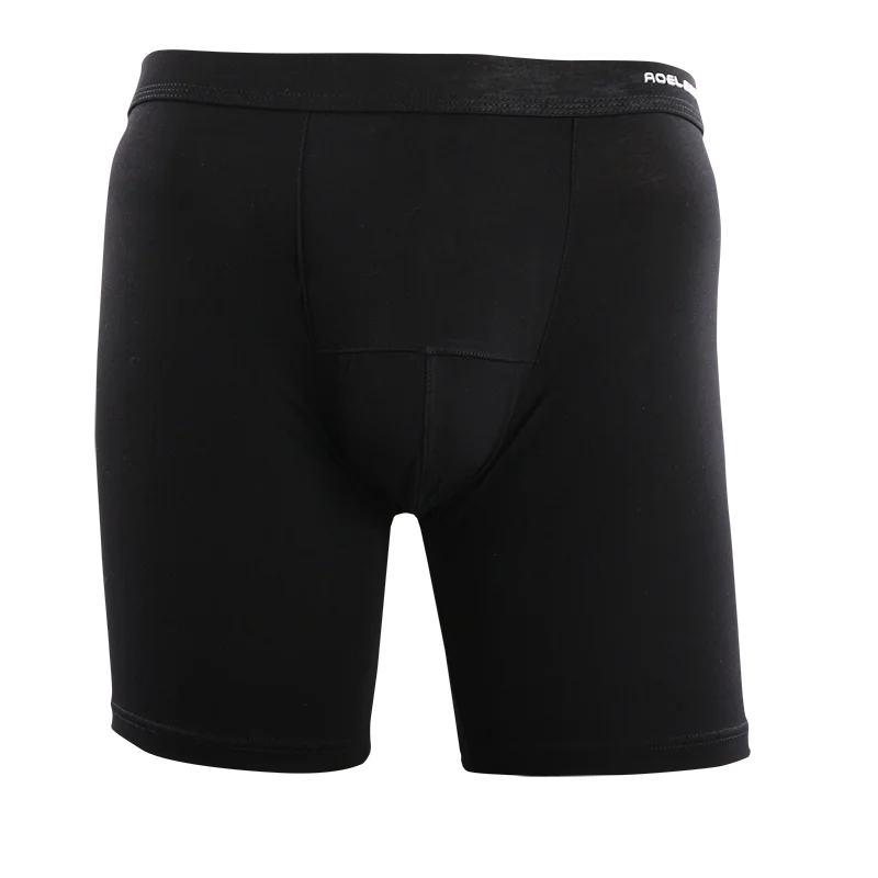 Men’s Long Leg Boxer Briefs Anti-Chafing Modal Sports Underwear Quick Dry