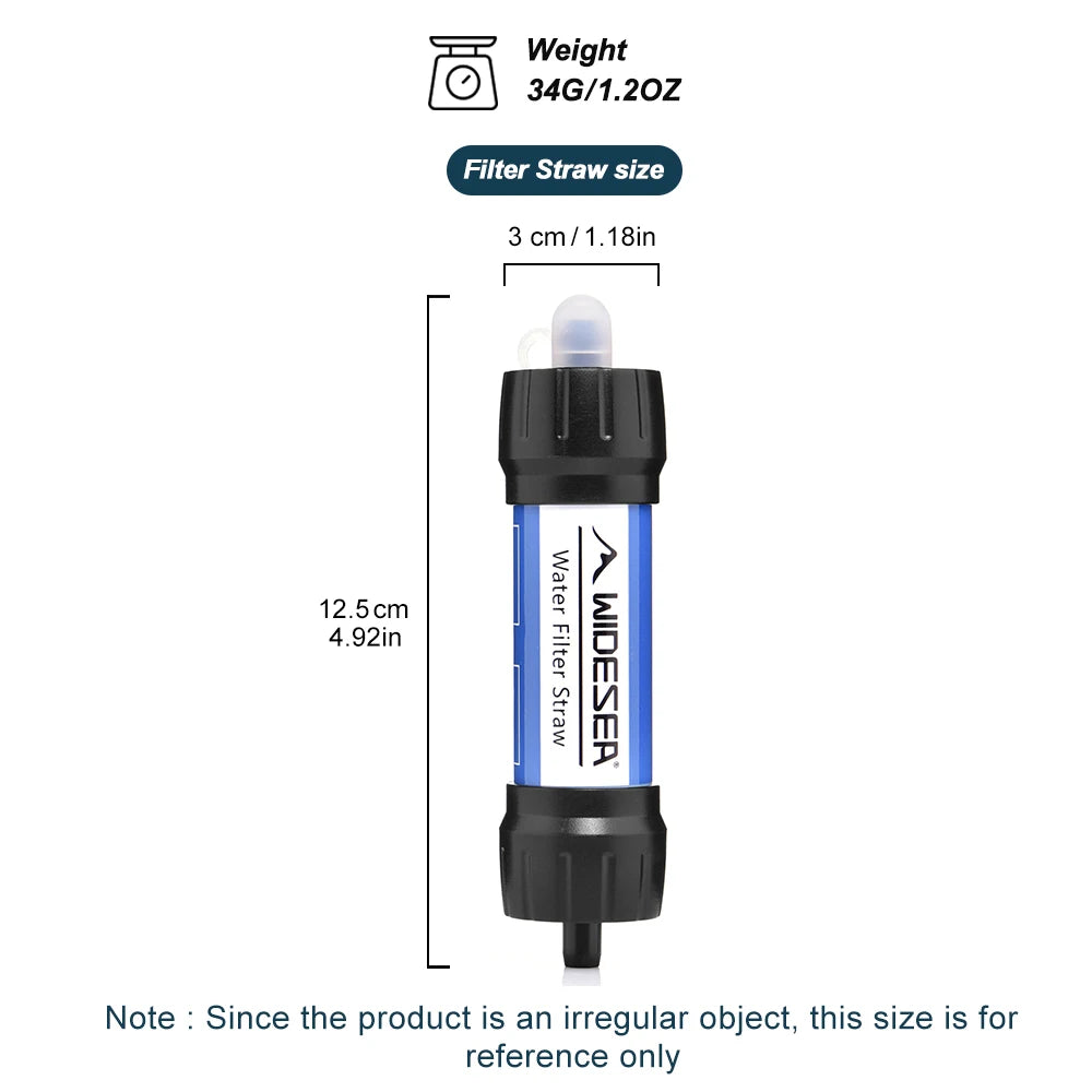 WIDESEA Portable Water Filter Straw 0.01 Micron Outdoor Camping Purifier