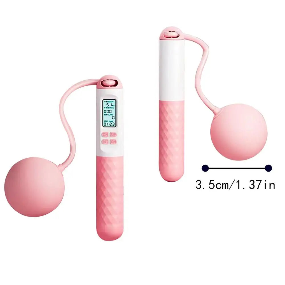 Cordless Weighted Jump Rope with Smart Counter | Ropeless Skipping for Home or Gym Fitness