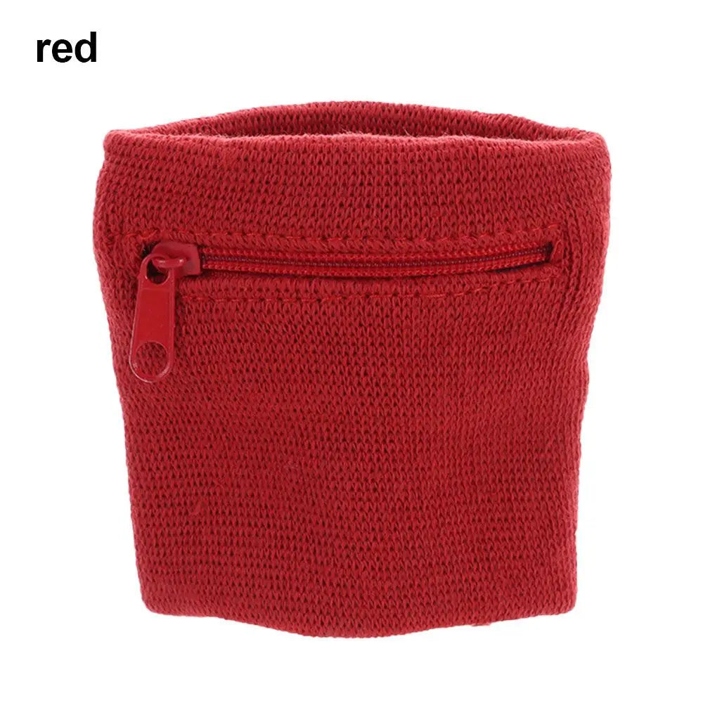 Sports Wristband with Zipper Pocket – Sweatband & Key Holder for Running, Cycling, Travel