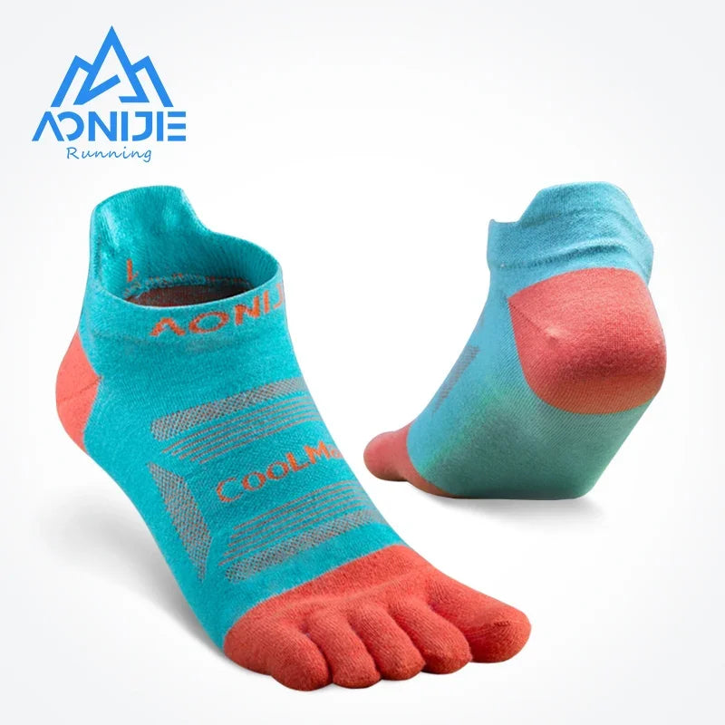 AONIJIE Five-Toe Running Socks Low Cut & Quarter Athletic Toe Socks