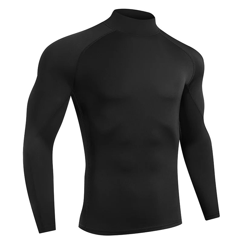 Men's Long Sleeve Compression Gym Shirt – Quick Dry Sport T-Shirt for Fitness, Running & Training