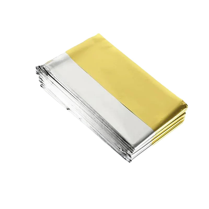Outdoor Emergency Survival Blanket Gold-Silver Thermal Foil 130 × 210cm