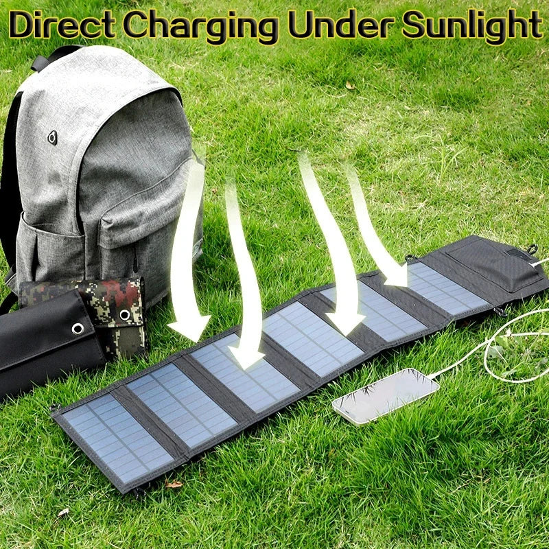 Foldable Solar Panel 20W Portable USB Charger Monocrystalline Outdoor Power