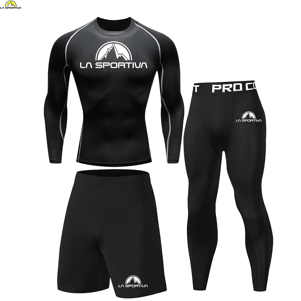 LA SPORTIVA 2025 Kids 3PCS Sports Set – Quick-Dry Running & Training Outfit Boys