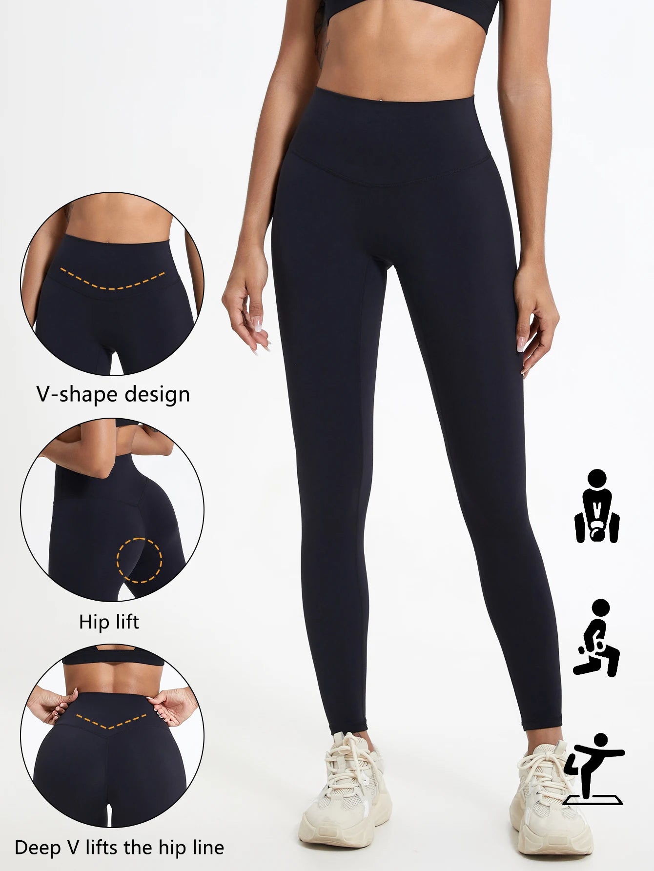 HEARUISAVY High Waist Gym Leggings Quick Dry Compression Yoga Pants Women