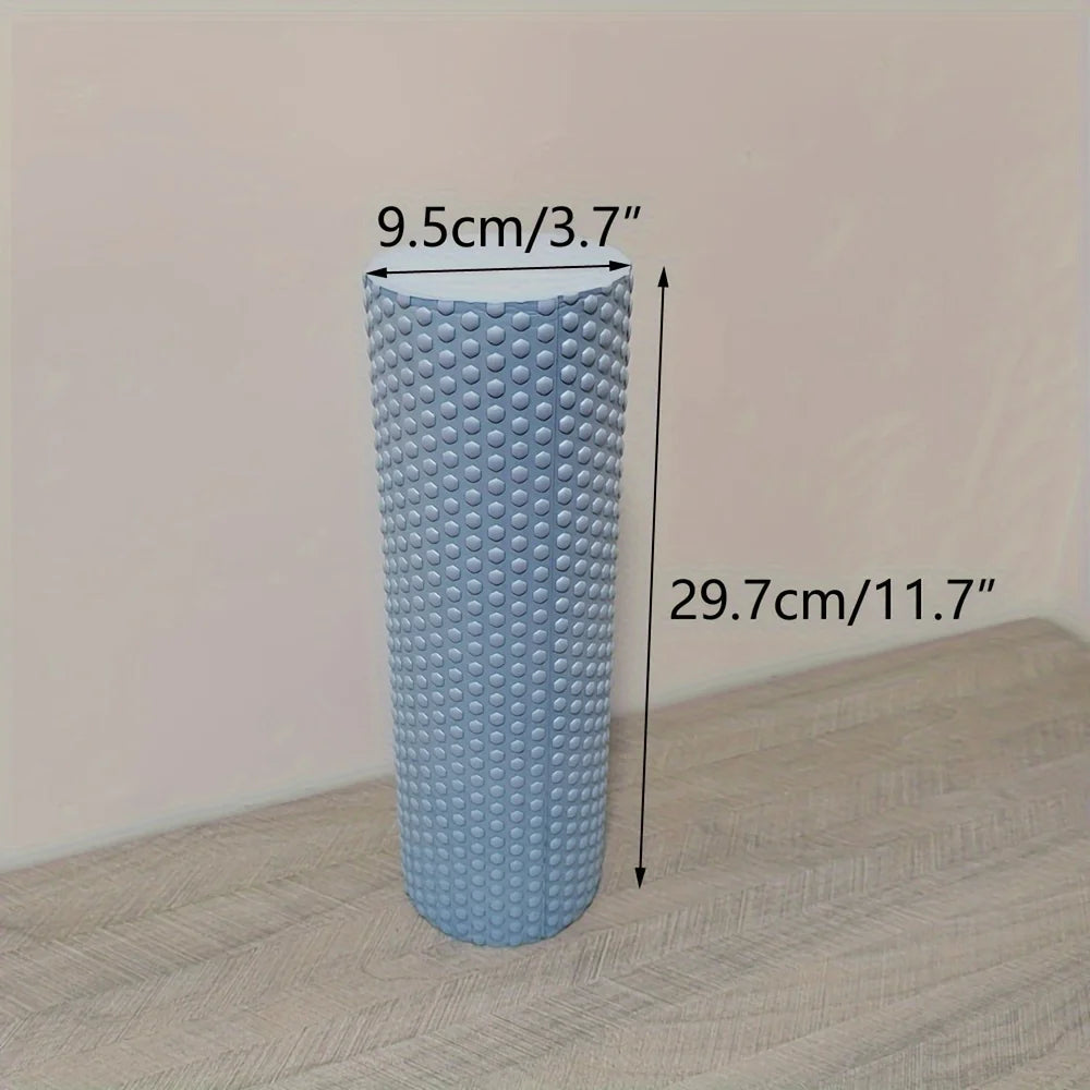 BBSWIM EVA Foam Yoga Roller – 29.7cm Hexagonal Pilates Cylinder for Home Workouts
